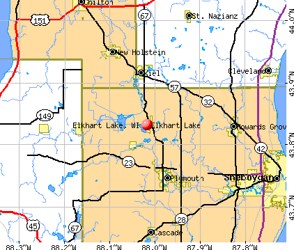 Elkhart Lake, WI map