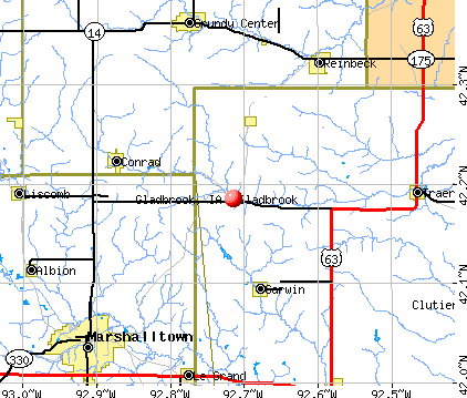 Gladbrook, IA map