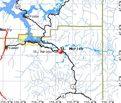 St. Maries, ID map