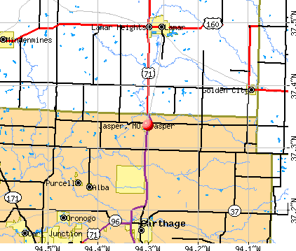 Jasper, MO map