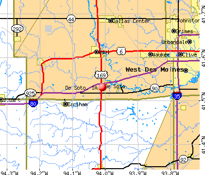 De Soto, IA map