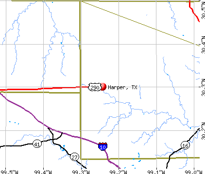 Harper, TX map
