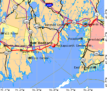 Mattapoisett Center, MA map