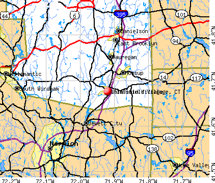 Plainfield Village, CT map