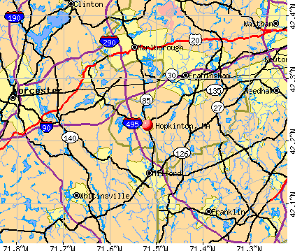 Hopkinton, MA map