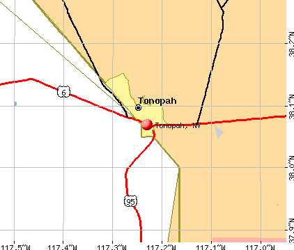 Tonopah, NV map