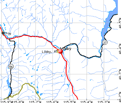 Libby, MT map