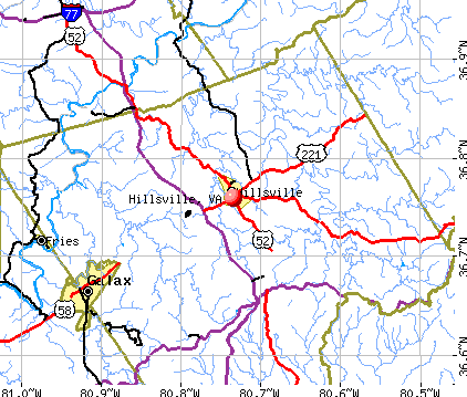 Hillsville, VA map