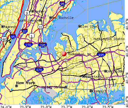 Thomaston, NY map