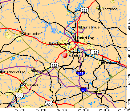 Mohnton, PA map