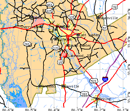Lakewood, SC map