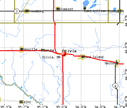 Olivia, MN map