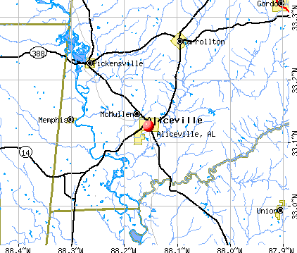 Aliceville, AL map