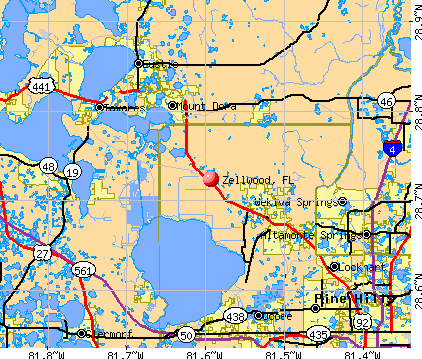 Zellwood, FL map