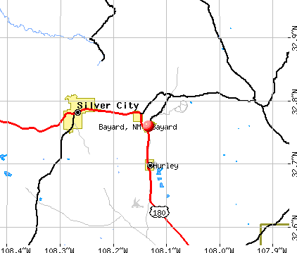 Bayard, NM map