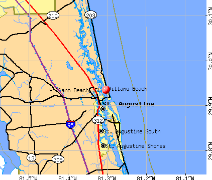 Villano Beach, FL map