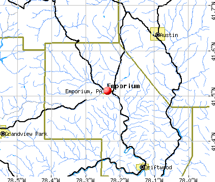 Emporium, PA map