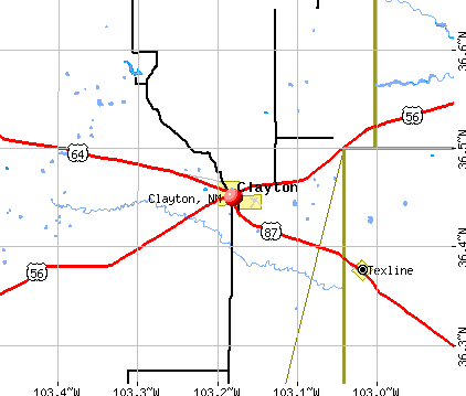 Clayton, NM map