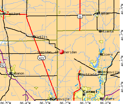 Sheridan, IN map