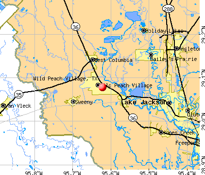 Wild Peach Village, TX map