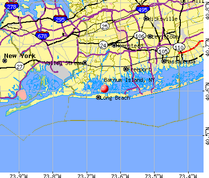 Barnum Island, NY map