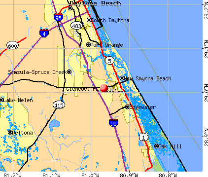 Glencoe, FL map
