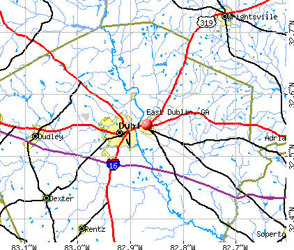 East Dublin, GA map