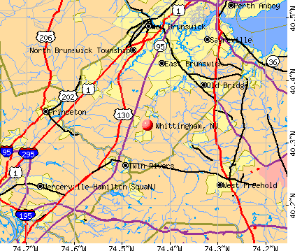 Whittingham, NJ map