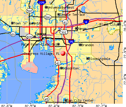 Progress Village, FL map