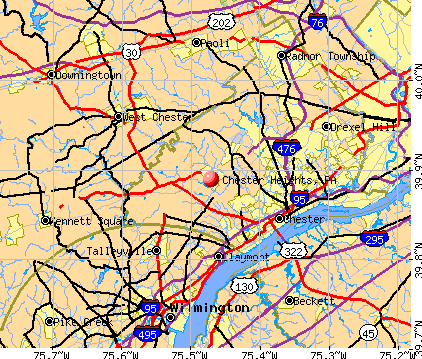 Chester Heights, PA map