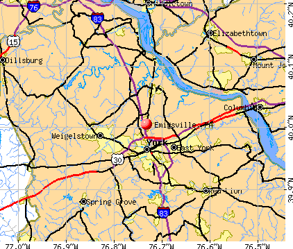 Emigsville, PA map