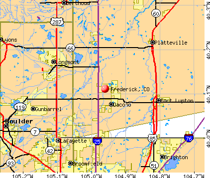 Frederick, CO map