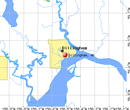 Dillingham, AK map