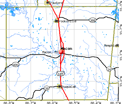 Macon, MS map