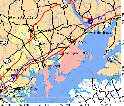 Perryman, MD map