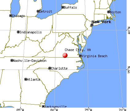 Chase City, Virginia map