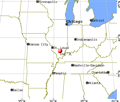 Ina, Illinois map