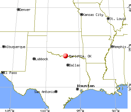 Marietta, Oklahoma map