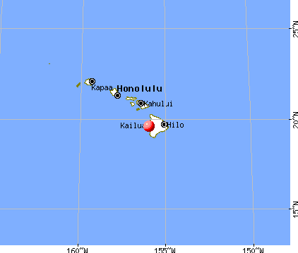 Kahaluu-Keauhou, Hawaii map