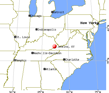 Jenkins, Kentucky map