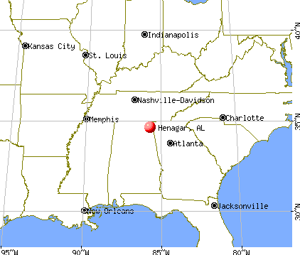 Henagar, Alabama map