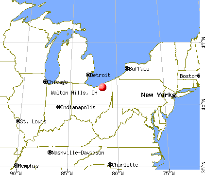 Walton Hills, Ohio map
