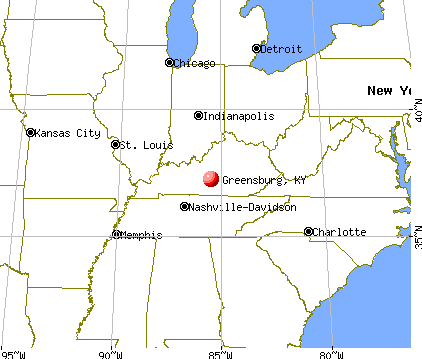 Greensburg, Kentucky map