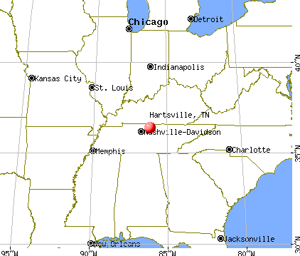 Hartsville, Tennessee map
