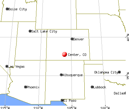 Center, Colorado map