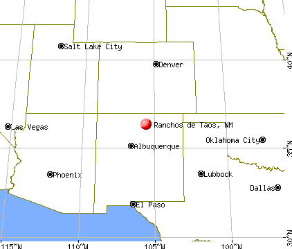 Ranchos de Taos, New Mexico map