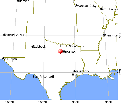 Blue Mound, Texas map