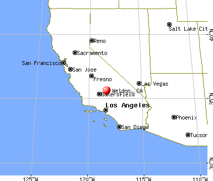 Weldon, California map