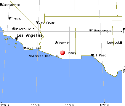 Valencia West, Arizona map