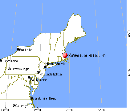 Marshfield Hills, Massachusetts map